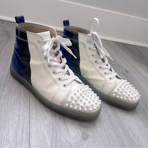 Men’s Christian Louboutin Patent Louis Flat Spike Size 44